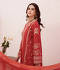 Zellbury Luxury Collection – Embroidered Shirt Shalwar Dupatta - Orange - Lawn Suit WULC22E30350