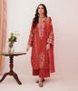 Zellbury Luxury Collection – Embroidered Shirt Shalwar Dupatta - Orange - Lawn Suit WULC22E30350