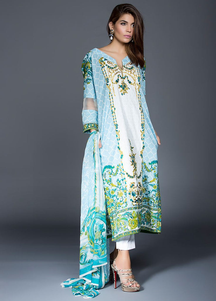 Sana Safinaz Muzlin Lawn Collection – M2-01B - YourLibaas
 - 1