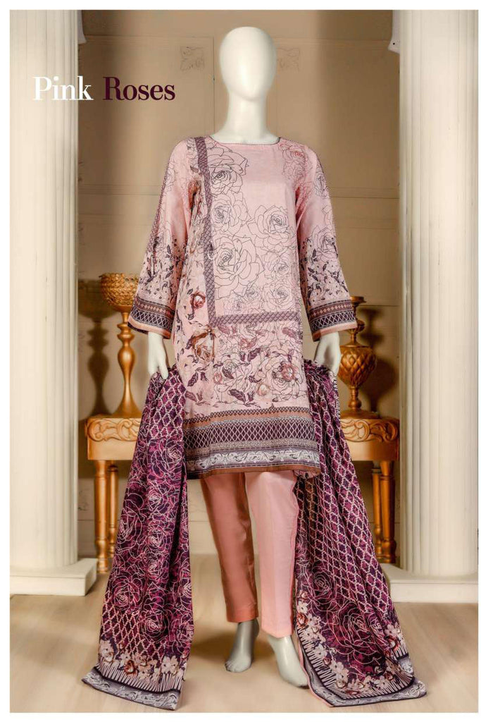 Aansa by Owais Gujrati Summer Collection 2019 – 4A - Pink Roses