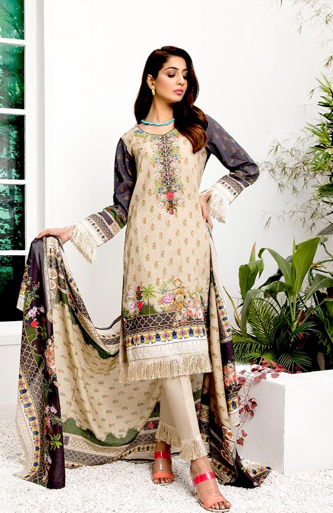 Al Zohaib Colors Digital Printed Lawn 2020 – Design 3