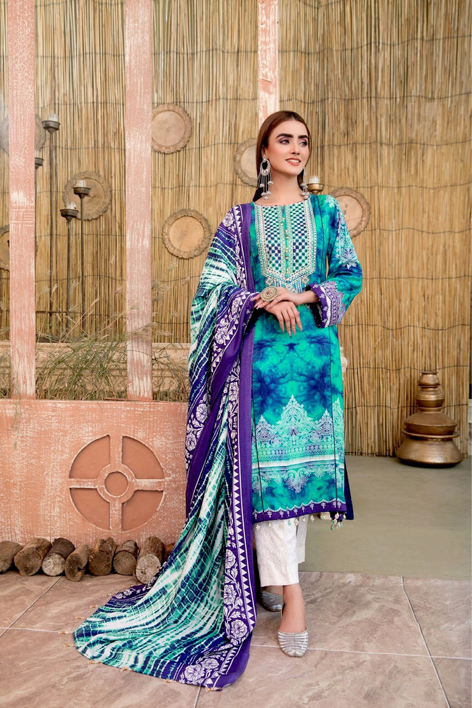 Amna Sohail Aashnaa Tie & Die Collection by Tawakkal – D-6058