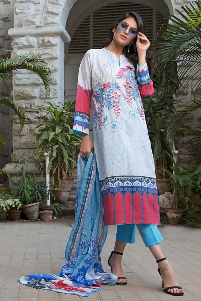 Gul Ahmed Malmal Collection 2019 – 3 PC Lawn Suit CL-499 A