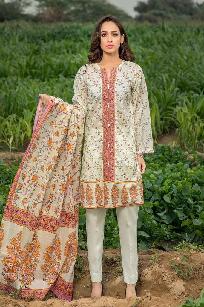 Gul Ahmed Malmal Collection 2019 – 3 PC Lawn Suit CL-517 B