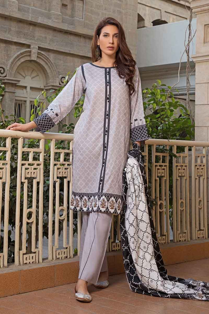 Gul Ahmed Malmal Collection 2019 – 3 PC Lawn Suit CL-493 B