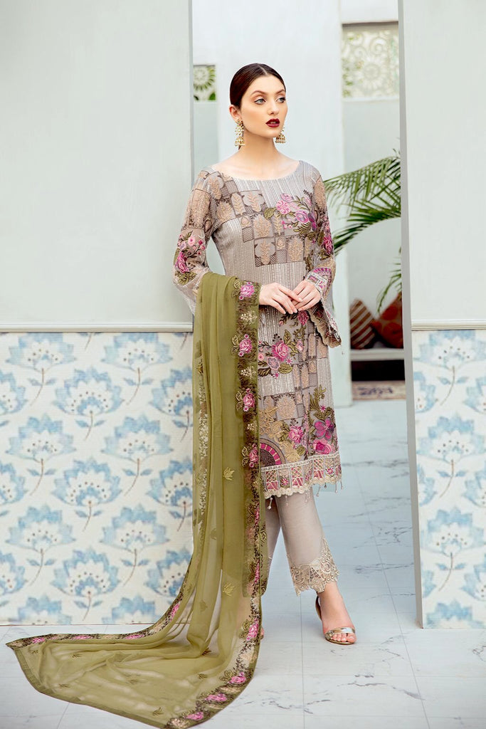 Ramsha Rangoon Chiffon Collection 2020 – D-602