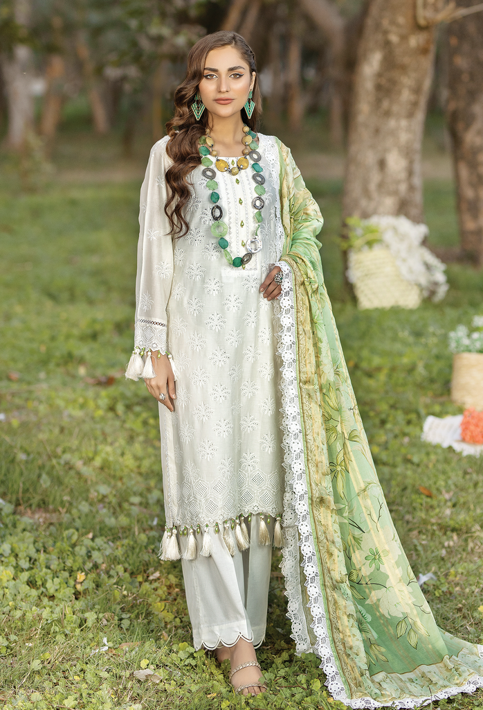 Adan's Libas Fuchsia Lawn Collection Vol-3 – White Moon