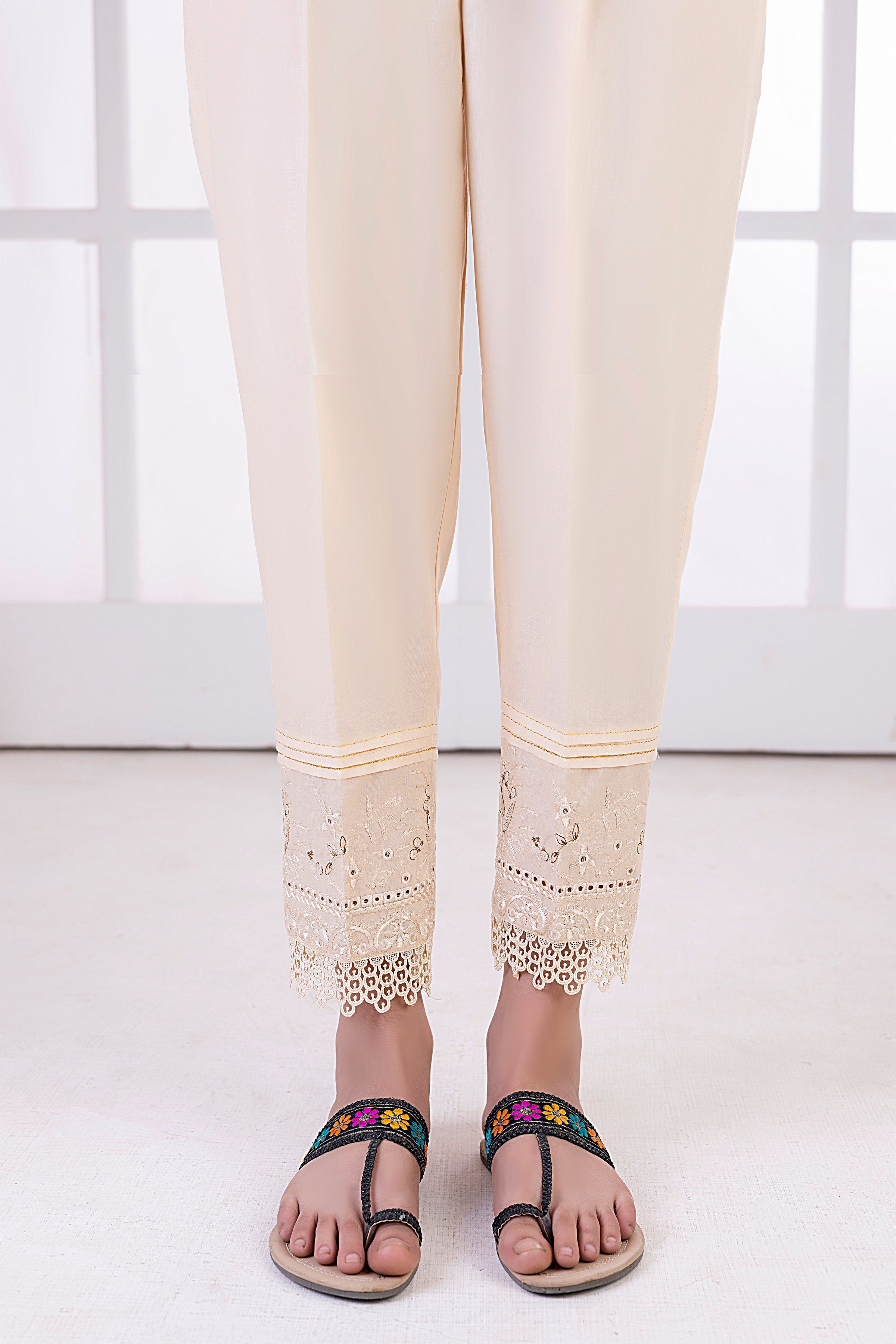 Latest Thread Work Shalwar/ Trousers Designs For Girls/ Ph… | Flickr