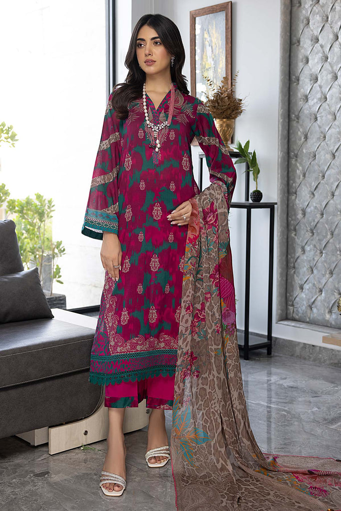 Charizma C-Print Printed Lawn With Chiffon Dupatta – CP23-46