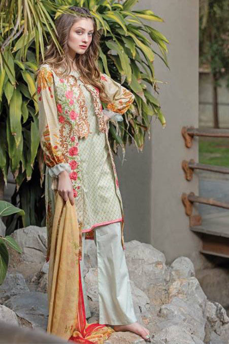 Dhanak Embroidered Lawn Collection by Rang Rasiya – 142B