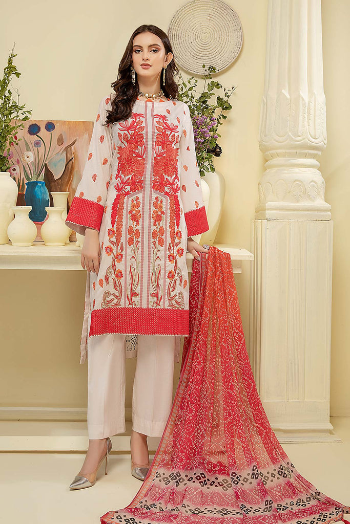 Charizma Reem · Embroidered Lawn Collection with Chiffon Dupatta – DN-1