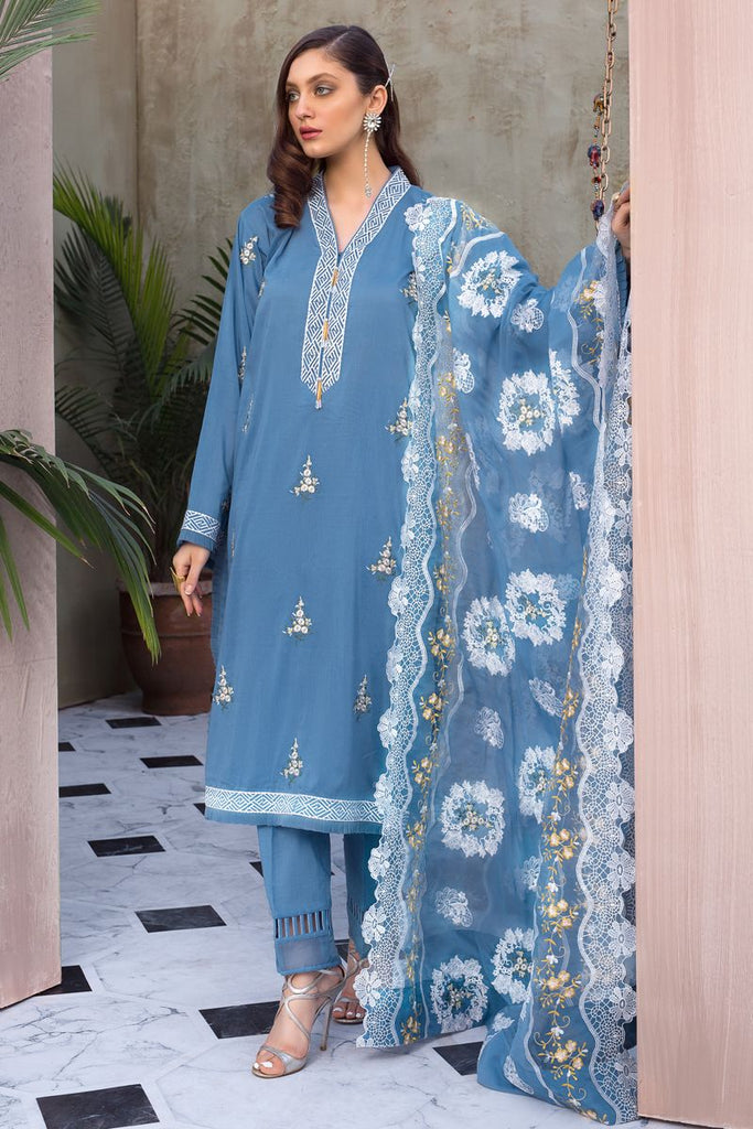 Gul Ahmed Summer 2020 – Premium Collection – 3 PC Embroidered Lawn Suit with Chiffon Dupatta PM-327