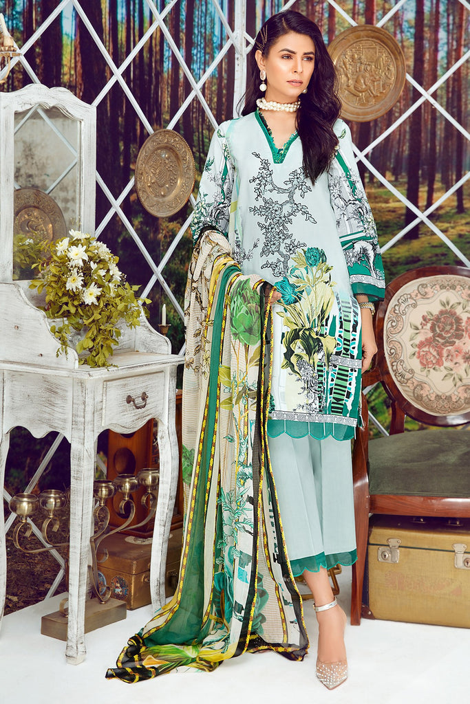 Firdous Virasat Lawn Collection 2019 – 19105-B