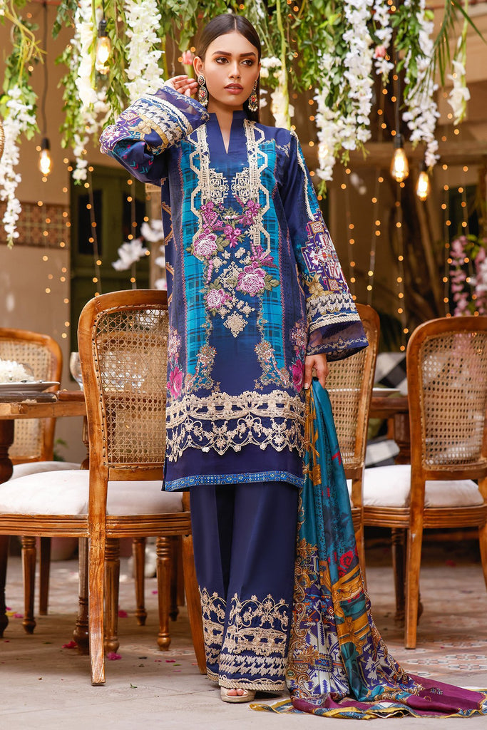 Jade by Firdous · Ombre Lawn Collection with Pure Silk Dupatta – 19660 A