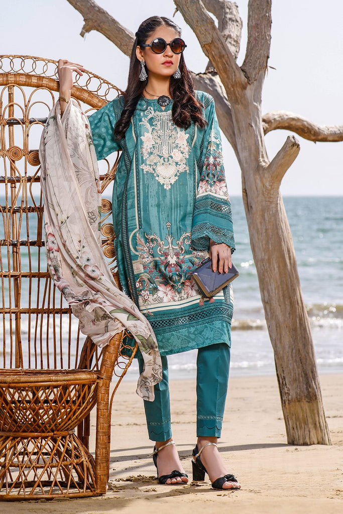 Jade by Firdous · Urbane Embroidered (Chiffon Dupatta Collection) – 19744 A