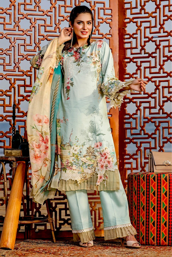 Jade by Firdous · Urbane Embroidered (Chiffon Dupatta Collection) – 19790 B