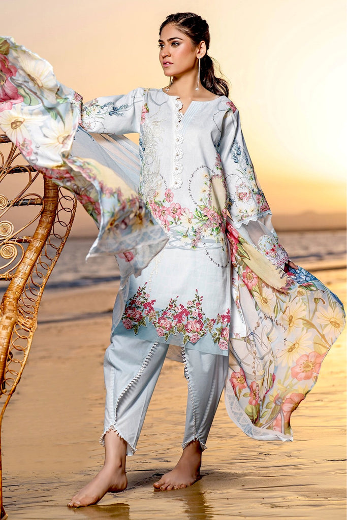 Jade by Firdous · Urbane Embroidered (Chiffon Dupatta Collection) – 19798 A