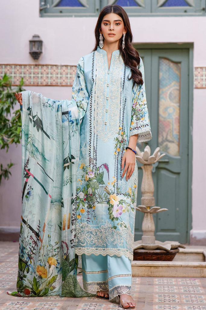 Jade by Firdous · Ombre Lawn Collection with Pure Silk Dupatta – 19801 A