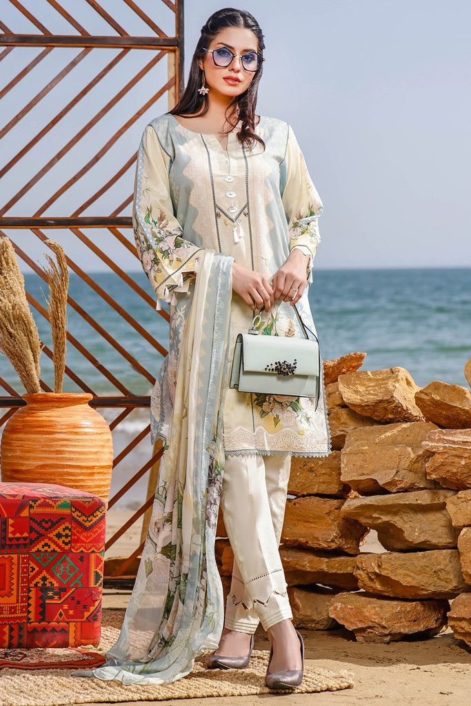 Jade by Firdous · Urbane Embroidered (Chiffon Dupatta Collection) – 19802 A