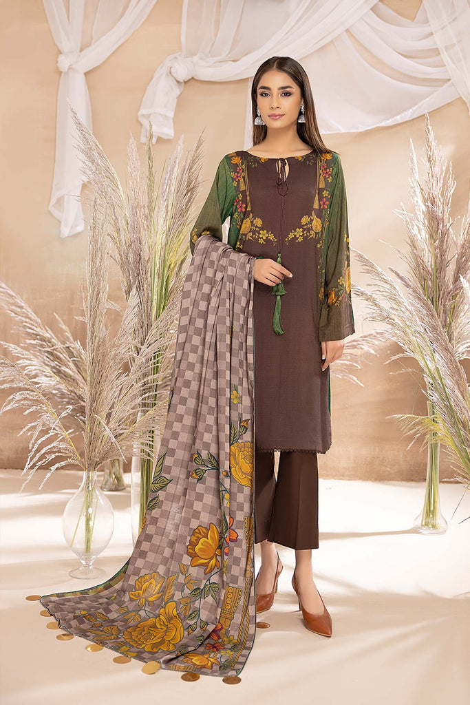 Charizma C-Prints Fall/Winter · Slub Linen Suit with Pashmina Shawl – CPW22-45