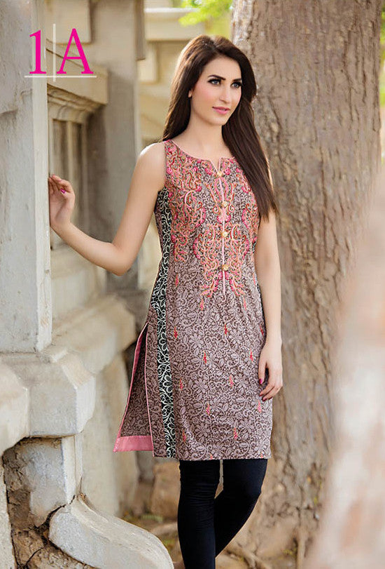 Subhata Embroidered Lawn Tunic Collection - 1A - YourLibaas
 - 1