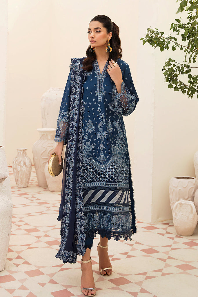 Afrozeh Festive Chikankari Lawn Collection – Azure