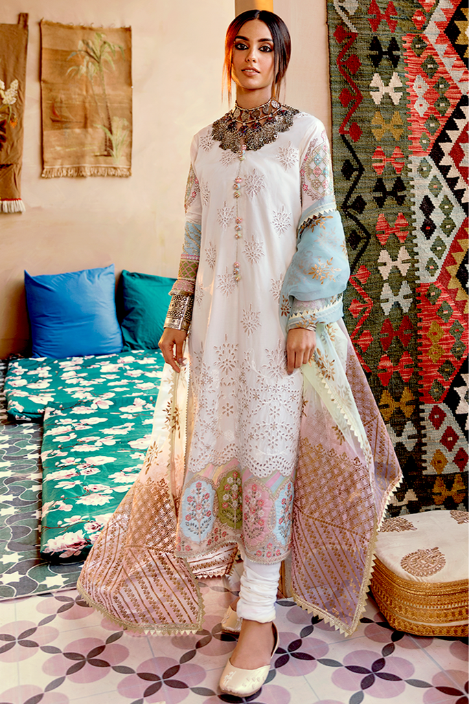 Dilara by Qalamkar Luxury Lawn Collection '21 – HL-07 Mehtab