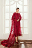 Baroque Luxury Embroidered Chiffon Collection Red Velvet-D37