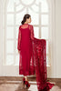 Baroque Luxury Embroidered Chiffon Collection Red Velvet-D37