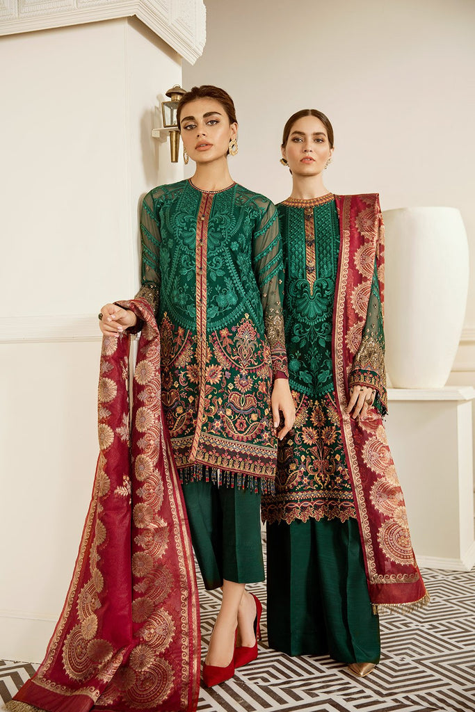 Baroque Chantelle Embroidered Chiffon Collection 2019 – Emerald