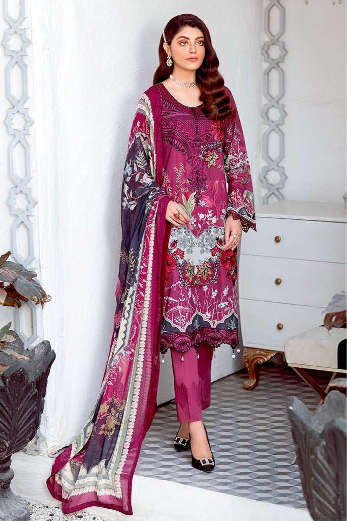 Rangrez Luxury Lawn Collection by Ramsha – N-104