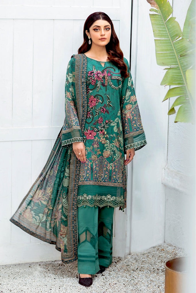 Rangrez Luxury Lawn Collection by Ramsha – N-106