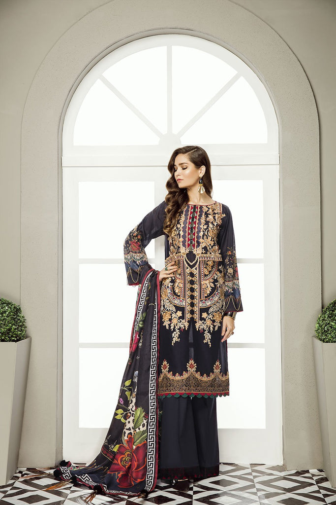 Baroque Luxury Lawn Collection 2019 – Mahgul BL-03