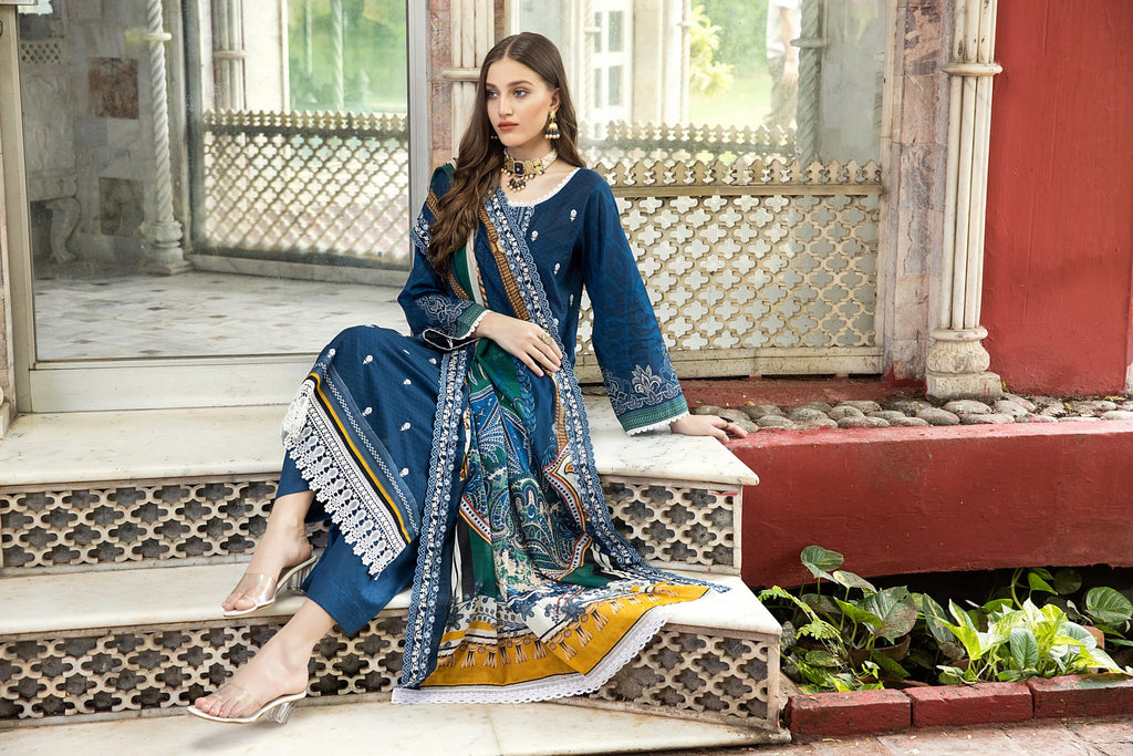 Salina Lawn Collection with Cutwork Dupatta – SCW-1