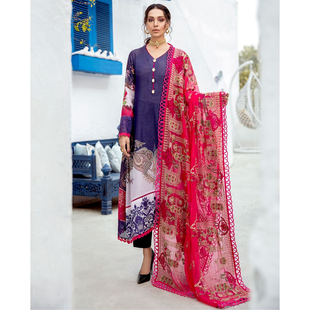 Nureh Maya Lawn Karandi Collection – Sweet Rose NW-18