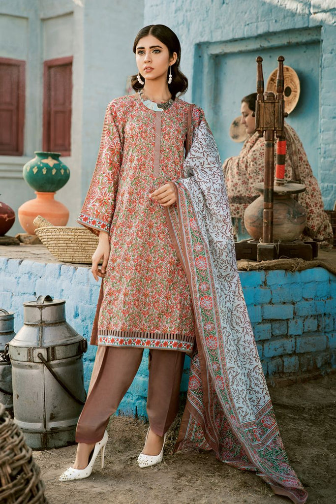 Gul Ahmed Summer 2020 – Basic Collection – 3PC Unstitched Lawn Suit CL-805 A