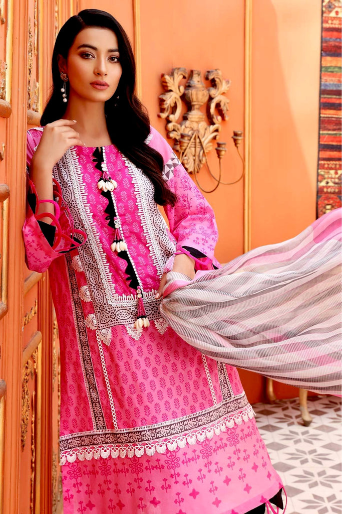 Charizma Belle Chapter 2 – 2 Pc Lawn With Loom Weave Dupatta - CB-08