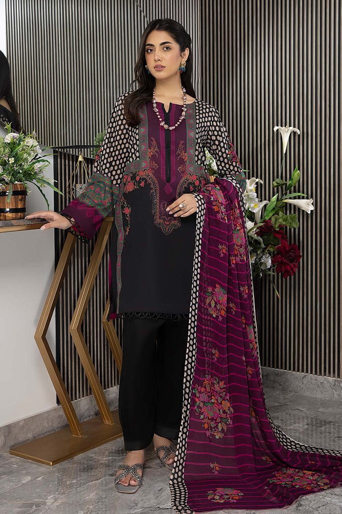 Charizma C-Print Printed Lawn With Chiffon Dupatta – CP23-49