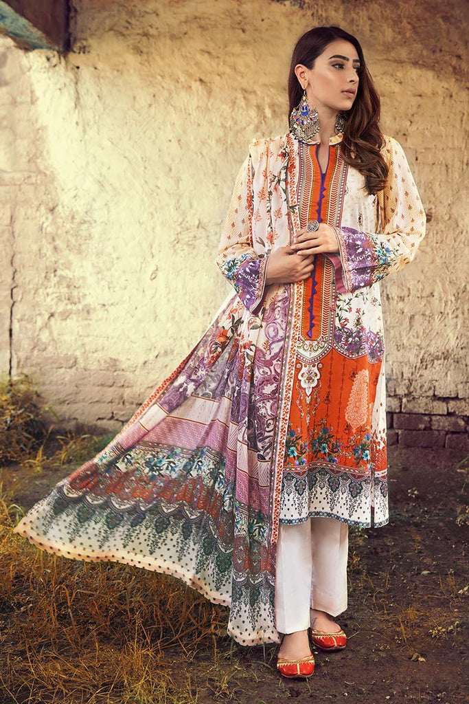 Gul Ahmed Winter Collection – 3 PC Corduroy suit With Cotton Net Dupatta CD-46