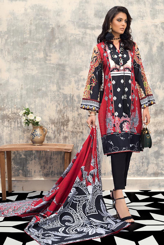 Gul Ahmed Winter Collection – 3 PC Khaddar Embroidered Suit K-109