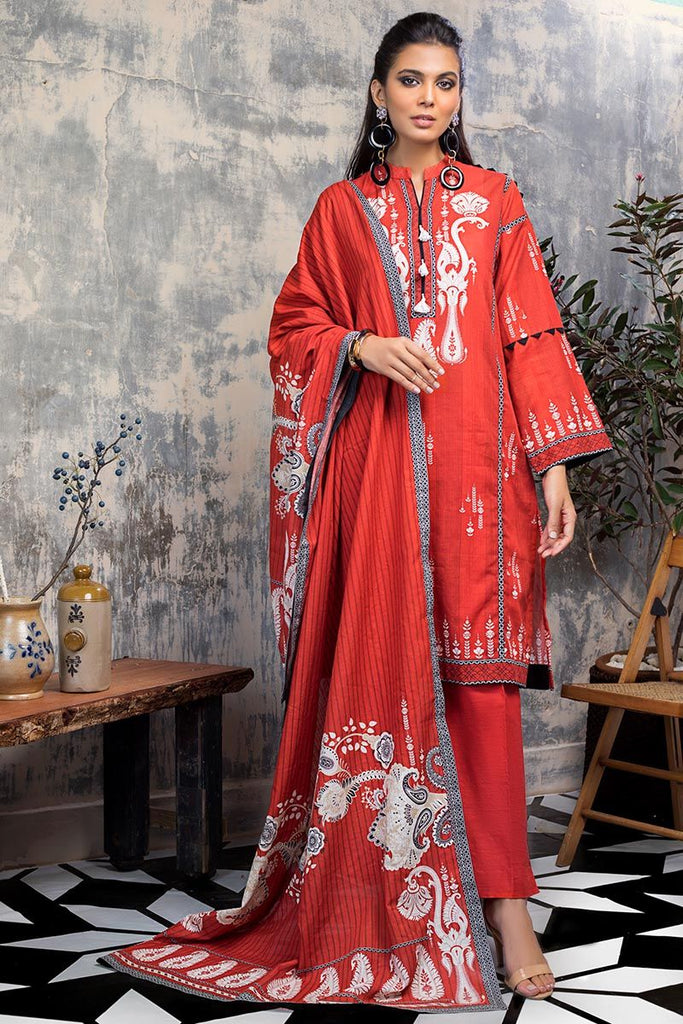 Gul Ahmed Winter Collection – 3 PC Digital Printed Khaddar Suit K-108