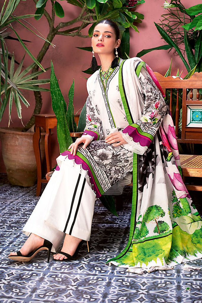 Gul Ahmed Summer 2020 – Basic Collection – 3PC Unstitched Lawn Suit CL-809