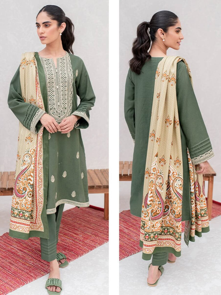 Zellbury Winter Embroidered Karandi 3Pc Suit WUW22E30057