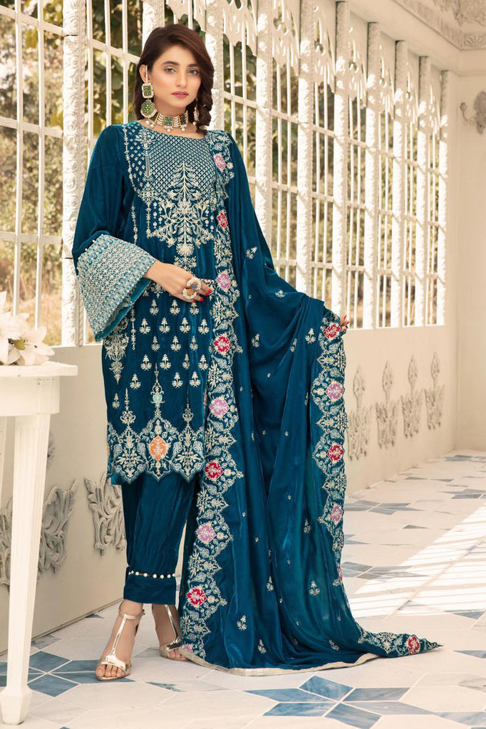 Shaista Embroidered Velvet Collection 2019 – SVC-302