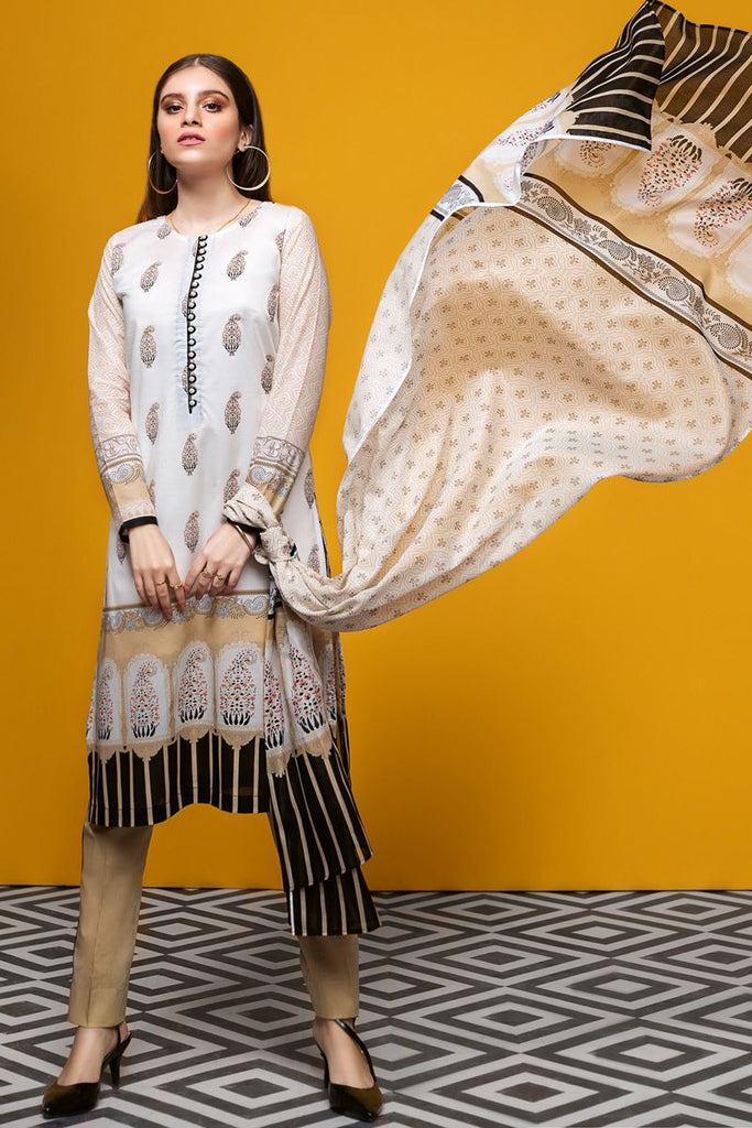 Gul Ahmed Summer 2020 – Basic Collection – 3PC Unstitched Lawn Suit CL-718 A