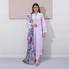 Zellbury Embroidered Shirt Shalwar Dupatta - Purple - Cambric Suit-0645