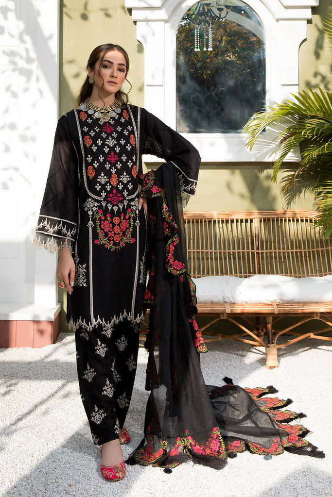 Charizma Signature Embroidered Lawn Karandi Collection 2021 – Dusky Garland CLK-01