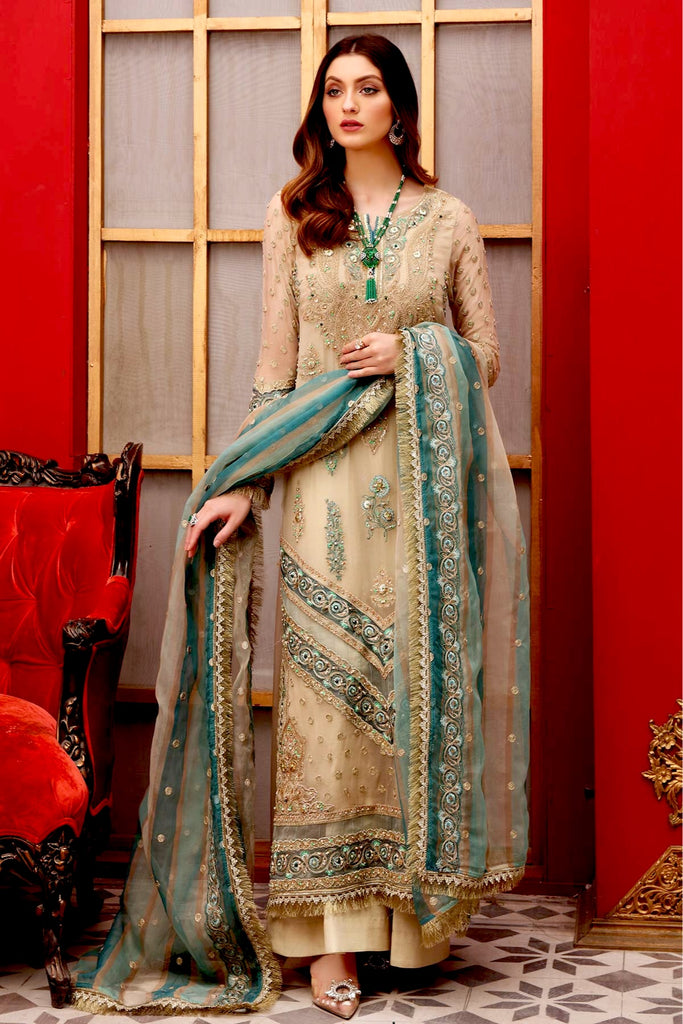 Charizma Diamond Dust Chapter 1 – Embroidered Handwork With Chiffon Dupatta DD-001