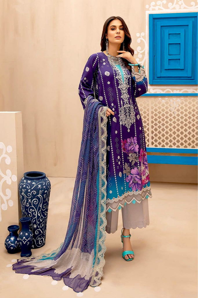 Charizma Signature Chunri Chapter 1 – 3Pc Embroidered Lawn With Chiffon Dupatta CHN-08