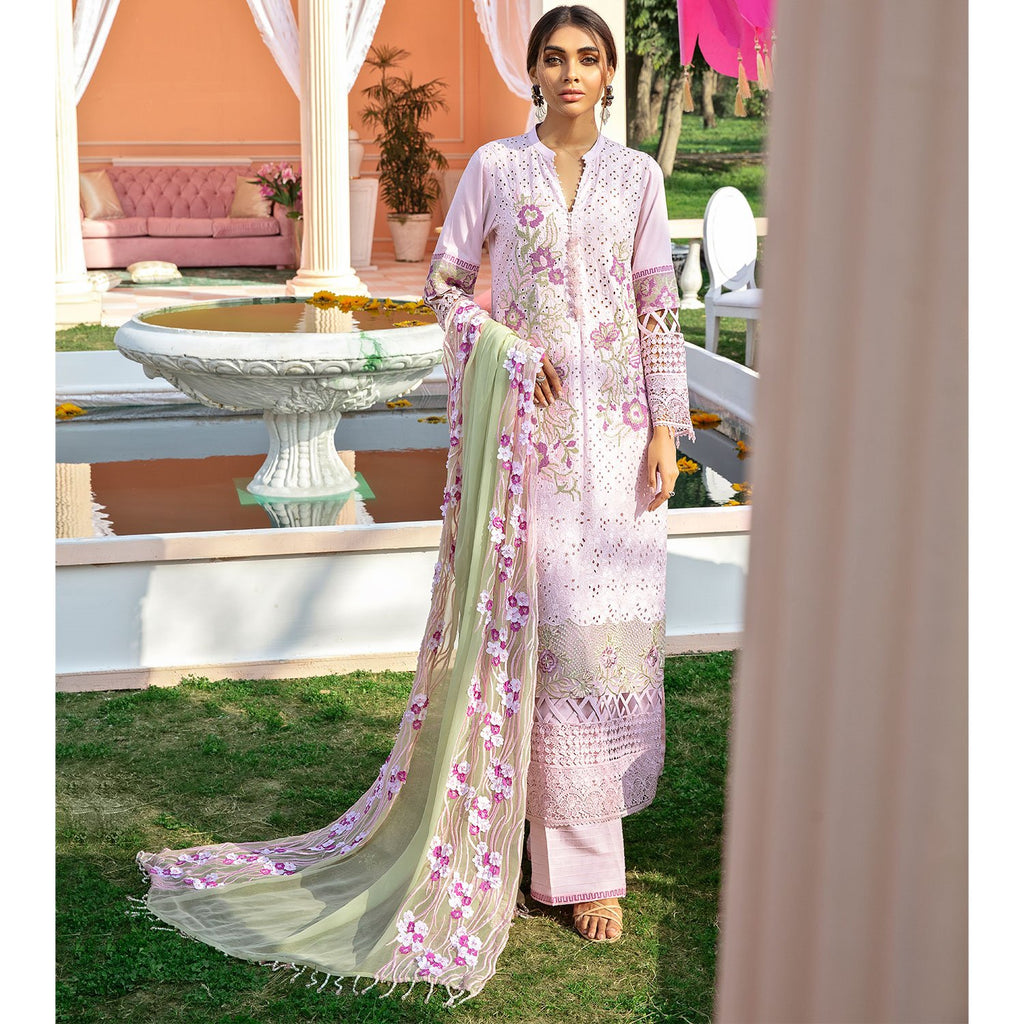 Nureh Luxury Lawn Collection 2021 – Flamingo Dreams NE-05